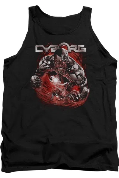 Gildan Justice League Of America Engaged Adult Tank Top In Black