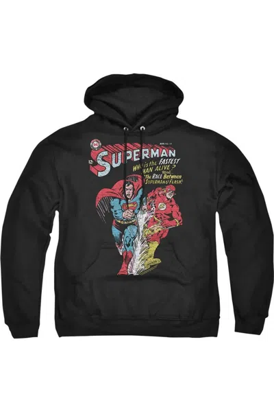 Gildan Justice League Of America Fastest Adult Pull Over Hoodie / Hooded Sweatshirt In Black