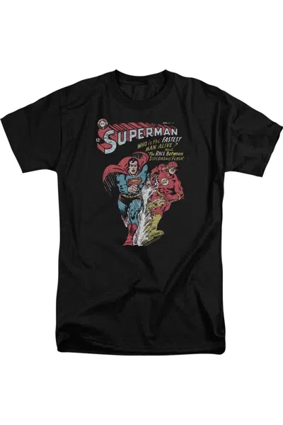 Gildan Justice League Of America Fastest Short Sleeve Adult Tall Tee / T-shirt In Black