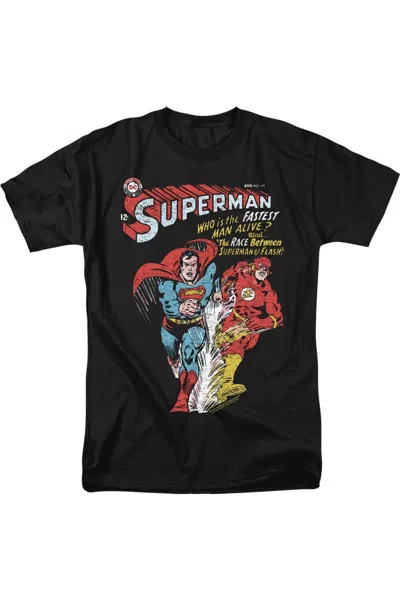 Gildan Justice League Of America Fastest Short Sleeve Adult Tee / T-shirt In Black