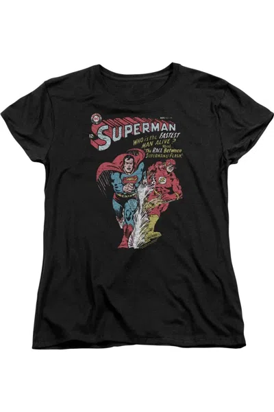 Gildan Justice League Of America Fastest Short Sleeve Women´s Tee / T-shirt In Black
