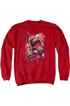 Gildan Justice League Of America Finished Adult Crewneck Sweatshirt In Red