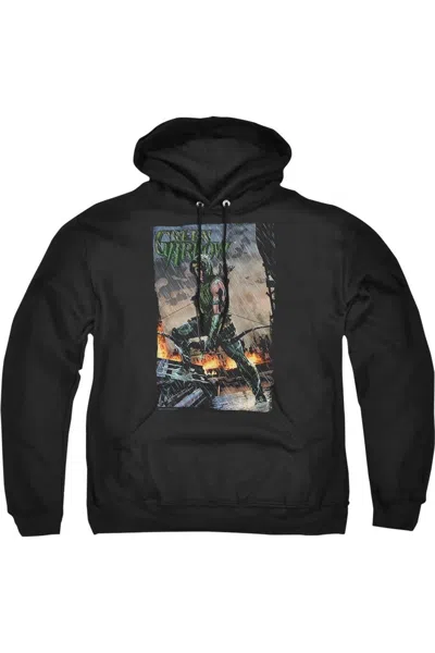 Gildan Justice League Of America Fire And Rain Adult Pull Over Hoodie / Hooded Sweatshirt In Black