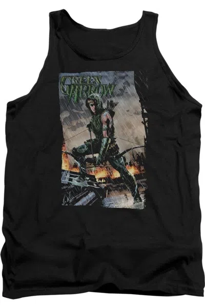 Gildan Justice League Of America Fire And Rain Adult Tank Top In Black