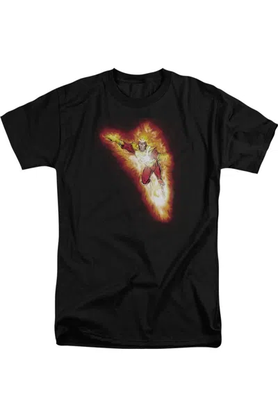 Gildan Justice League Of America Firestorm Blaze Short Sleeve Adult Tall Tee / T-shirt In Black