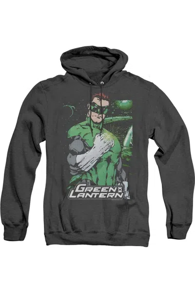 Gildan Justice League Of America Fist Flare Adult Heather Hoodie / Hooded Sweatshirt In Black