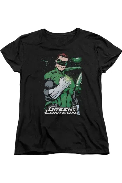 Gildan Justice League Of America Fist Flare Short Sleeve Womens Tee / T-shirt In Black