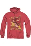 Gildan Justice League Of America Flash Adult Heather Hoodie / Hooded Sweatshirt In Red