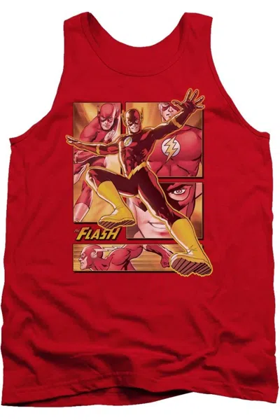 Gildan Justice League Of America Flash Adult Tank Top In Red