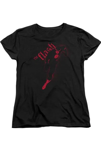 Gildan Justice League Of America Flash Darkness Short Sleeve Womens Tee / T-shirt In Black
