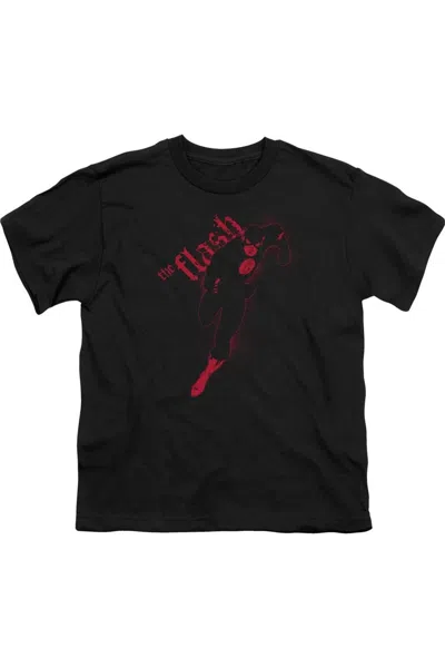 Gildan Kids' Justice League Of America Flash Darkness Short Sleeve Youth Tee / T-shirt In Black