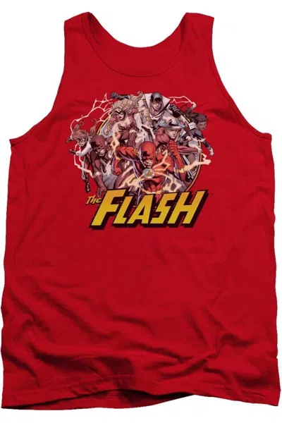 Gildan Justice League Of America Flash Family Adult Tank Top In Red
