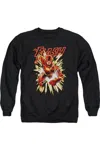 Gildan Justice League Of America Flash Glow Adult Crewneck Sweatshirt In Black