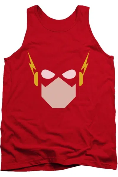 Gildan Justice League Of America Flash Head Adult Tank Top In Red