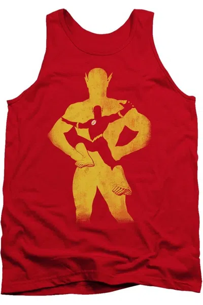Gildan Justice League Of America Flash Knockout Adult Tank Top In Red