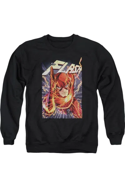 Gildan Justice League Of America Flash One Adult Crewneck Sweatshirt In Black