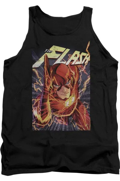 Gildan Justice League Of America Flash One Adult Tank Top In Black