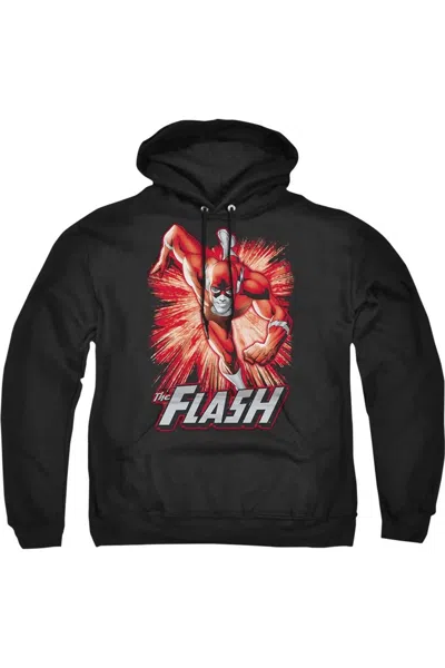 Gildan Justice League Of America Flash Red & Gray Adult Pull Over Hoodie / Hooded Sweatshirt In Black