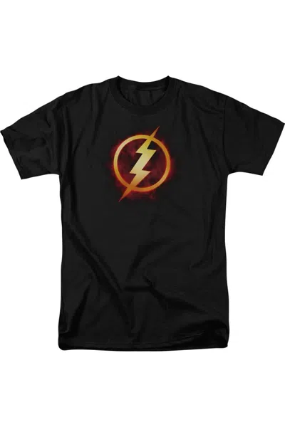 Gildan Justice League Of America Flash Title Short Sleeve Adult Tee / T-shirt In Black