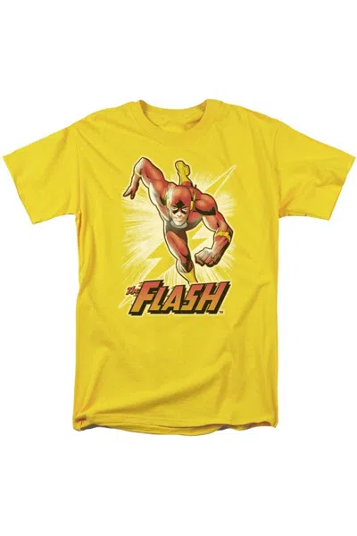 Gildan Justice League Of America Flash Yellow Short Sleeve Adult Tee / T-shirt