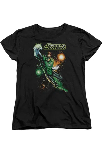 Gildan Justice League Of America Galactic Guardian Short Sleeve Womens Tee / T-shirt In Black