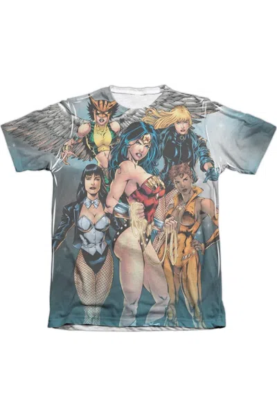 Gildan Justice League Of America Gals Night Out Adult Poly/cotton Short Sleeve Tee / T-shirt In White