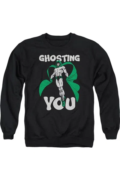 Gildan Justice League Of America Ghosting Adult Crewneck Sweatshirt In Black