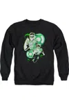 Gildan Justice League Of America Gl In Action Adult Crewneck Sweatshirt In Black