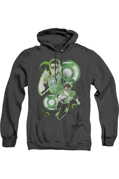Gildan Justice League Of America Gl In Action Adult Heather Hoodie / Hooded Sweatshirt In Black