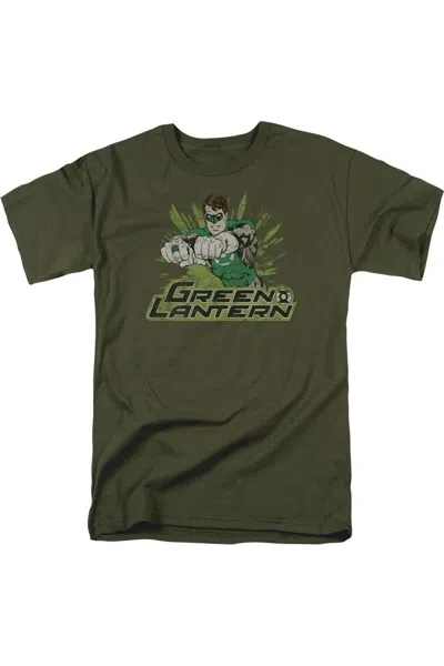 Gildan Justice League Of America Gl Rough Distress Short Sleeve Adult Tee / T-shirt In Green