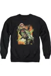 Gildan Justice League Of America Green Arrow #1 Adult Crewneck Sweatshirt In Black