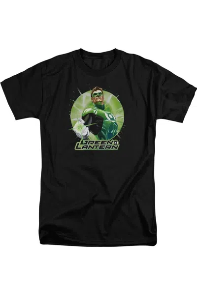 Gildan Justice League Of America Green Static Short Sleeve Adult Tall Tee / T-shirt In Black