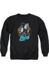 Gildan Justice League Of America Gut Rot Adult Crewneck Sweatshirt In Black