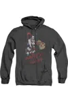 Gildan Justice League Of America Harley Hammer Adult Heather Hoodie / Hooded Sweatshirt In Black