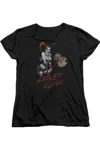 Gildan Justice League Of America Harley Hammer Short Sleeve Womens Tee / T-shirt In Black