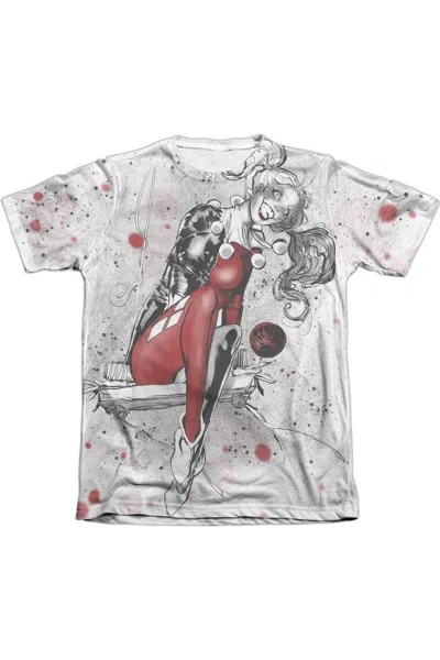 Gildan Justice League Of America Harley Sketch Sub Adult Poly/cotton Short Sleeve Tee / T-shirt In White