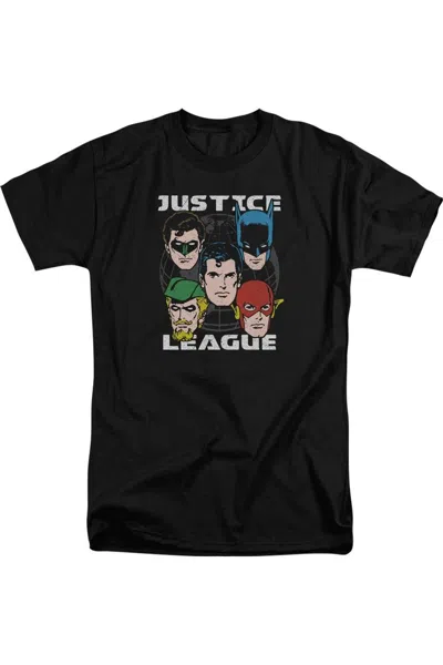 Gildan Justice League Of America Head Of States Short Sleeve Adult Tall Tee / T-shirt In Black