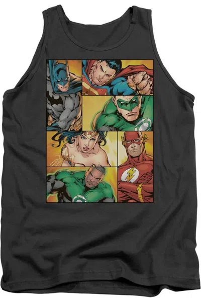 Gildan Justice League Of America Hero Boxes Adult Tank Top In Black
