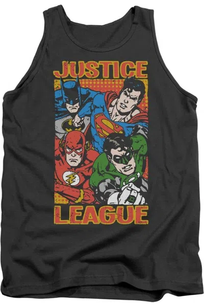 Gildan Justice League Of America Hero Mashup Adult Tank Top In Pink