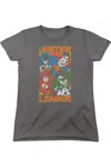 Gildan Justice League Of America Hero Mashup Short Sleeve Womens Tee / T-shirt In Pink