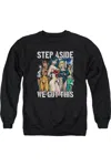 Gildan Justice League Of America Heroines Adult Crewneck Sweatshirt In Black