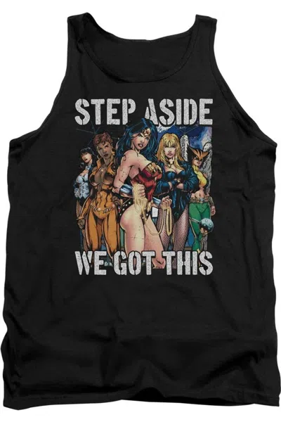 Gildan Justice League Of America Heroines Adult Tank Top In Black