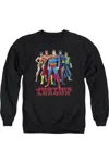 Gildan Justice League Of America In League Adult Crewneck Sweatshirt In Black