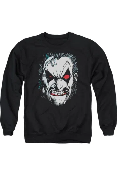 Gildan Justice League Of America In Lo Face Adult Crewneck Sweatshirt In Black