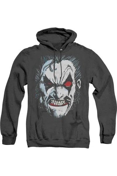 Gildan Justice League Of America In Lo Face Adult Heather Hoodie / Hooded Sweatshirt In Black