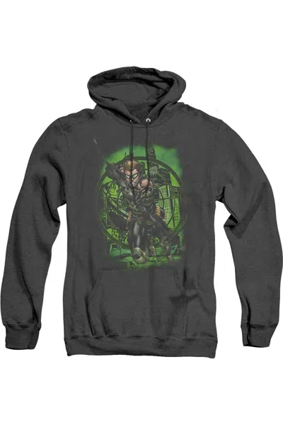 Gildan Justice League Of America In My Sight Adult Heather Hoodie / Hooded Sweatshirt In Black