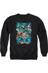 Gildan Justice League Of America Justice Is Served Adult Crewneck Sweatshirt In Black