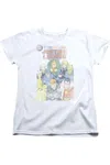 Gildan Justice League Of America Justice League #1 Cover Short Sleeve Womens Tee / T-shirt In White