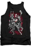 Gildan Justice League Of America Justice League Of America Explosion Adult Tank Top In Black