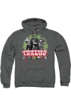 Gildan Justice League Of America Justice League Of America Trio Adult Pull Over Hoodie / Hooded Sweatshirt In Pink